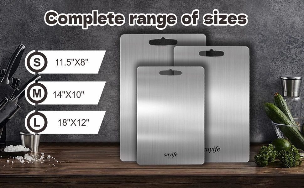 Titanium Cutting Board Set of 3,100% Pure Titanium Cutting Boards for Kitchen, 2025 New Double Sided Food-Grade Chopping Board for Cutting Meat Vegetable Fruit